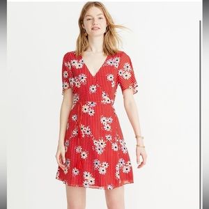 Madewell Button Wrap Dress in Daisy Society, Size 14